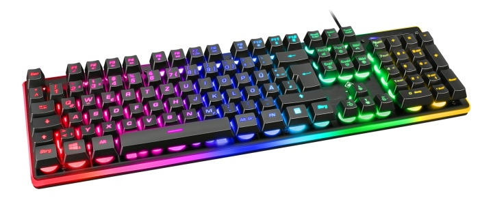 DELTACO GAMING membrane keyboard, RGB backlight, anti-ghosting, DE lay i gruppen COMPUTERTILBEHØR / GAMING / Tastatur hos TP E-commerce Nordic AB (38-93292)