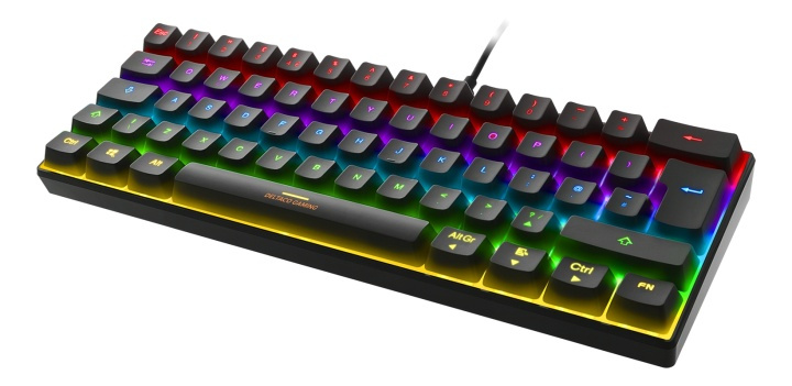 DELTACO GAMING mechanical keyboard with 60% layout, RGB, red switches i gruppen COMPUTERTILBEHØR / GAMING / Tastatur hos TP E-commerce Nordic AB (38-93297)