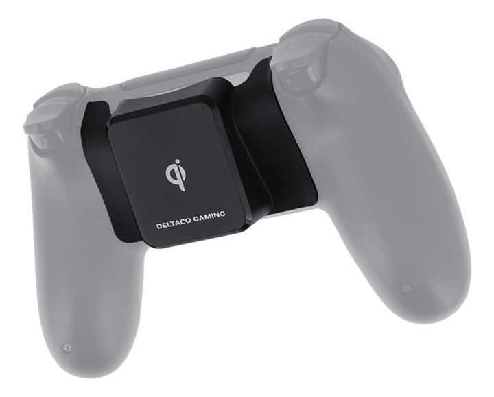 DELTACO GAMING trådlös Qi-receiver till PS4 handkontroll, svart i gruppen HJEMMEELEKTRONIK / Spilkonsoller og tilbehør / Sony PlayStation 4 / Tilbehør hos TP E-commerce Nordic AB (38-93299)