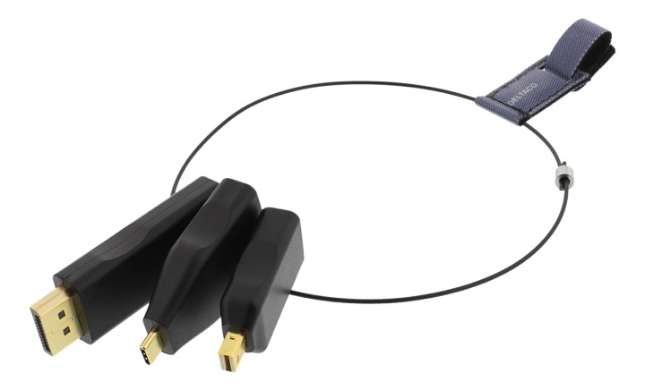 DELTACO OFFICE HDMI adapter ring, mDP, DP, USB-C, sort i gruppen HJEMMEELEKTRONIK / Kabler og adaptere / HDMI / Adaptere hos TP E-commerce Nordic AB (38-93331)