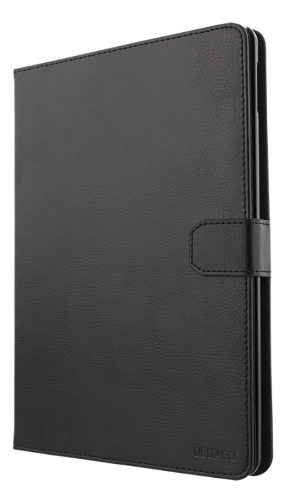 DELTACO iPad case, vegan leather, wake function, support, black i gruppen SMARTPHONES & TABLETS / Øvrigt tilbehør / Docks, Stativ og Holder hos TP E-commerce Nordic AB (38-93362)