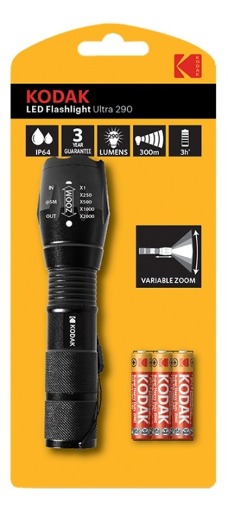 Kodak LED Flashlight Ultra 290 i gruppen SPORT, FRITID & HOBBY / Lommelygter og Pandelygter / Lommelygter hos TP E-commerce Nordic AB (38-93368)
