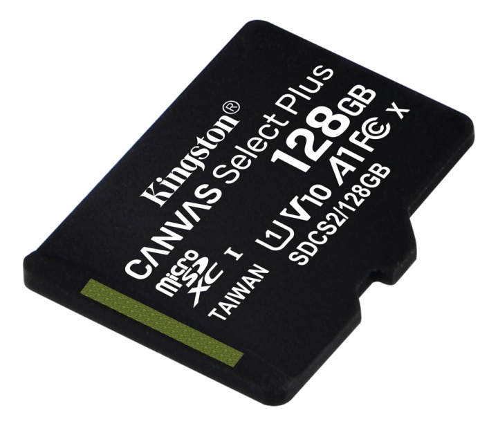 Kingston 128GB micSDXC Canvas Select Plus 100R A1 C10 1-pack w/o ADP i gruppen HJEMMEELEKTRONIK / Lagringsmedier / Hukommelseskort / MicroSD/HC/XC hos TP E-commerce Nordic AB (38-93376)