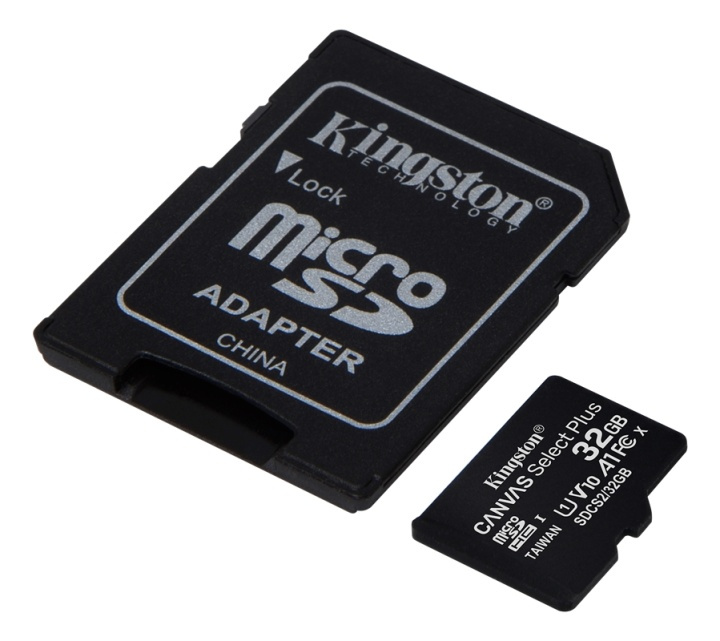 Kingston 32GB micSDHC Canvas Select Plus 100R A1 C10 Card + ADP i gruppen HJEMMEELEKTRONIK / Lagringsmedier / Hukommelseskort / MicroSD/HC/XC hos TP E-commerce Nordic AB (38-93377)