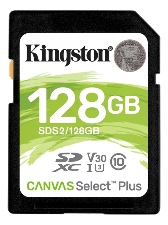 Kingston 128GB SDXC Canvas Select Plus 100R C10 UHS-I U3 V30 i gruppen HJEMMEELEKTRONIK / Lagringsmedier / Hukommelseskort / SD/SDHC/SDXC hos TP E-commerce Nordic AB (38-93383)
