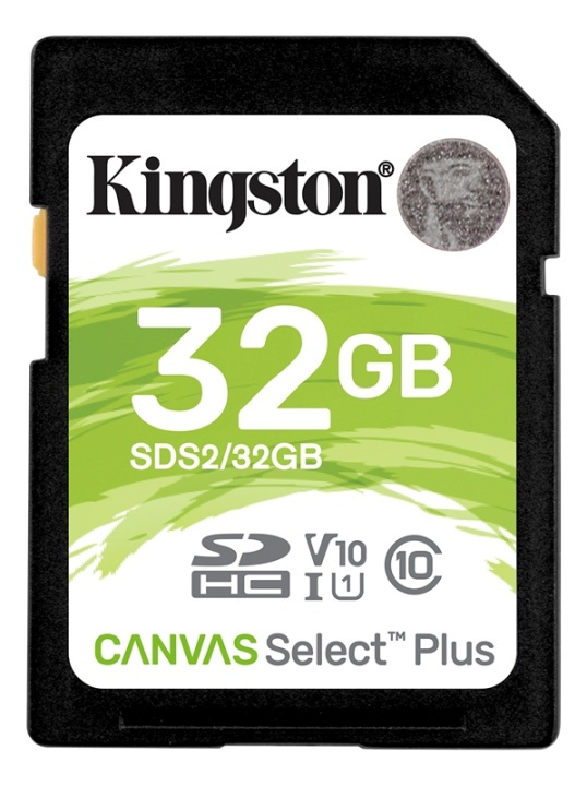 Kingston 32GB SDHC Canvas Select Plus 100R C10 UHS-I U1 V10 i gruppen HJEMMEELEKTRONIK / Lagringsmedier / Hukommelseskort / SD/SDHC/SDXC hos TP E-commerce Nordic AB (38-93384)