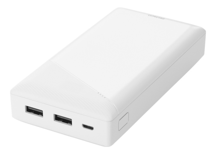 DELTACO power bank 20 000 mAh, 2x USB-A, short circuit protection i gruppen SMARTPHONES & TABLETS / Opladere og kabler / Powerbanks hos TP E-commerce Nordic AB (38-93494)