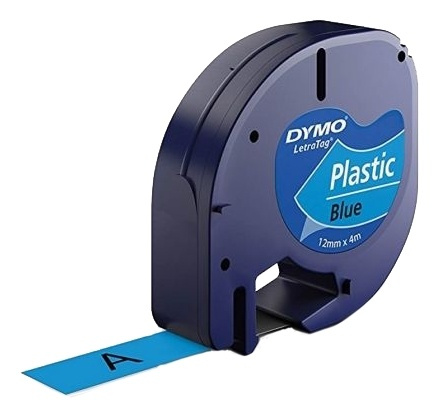 DYMO LetraTAG plasttejp, blå, 12mm, 4m (91225) i gruppen COMPUTERTILBEHØR / Printere og tilbehør / Printere / Labelmaskiner og tilbehør / Tape hos TP E-commerce Nordic AB (38-93517)