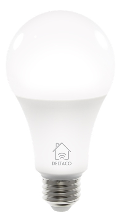 DELTACO SMART HOME LED light, E27, WiFI, 9W, 2700K-6500K, dimmable, wh i gruppen HJEMMEELEKTRONIK / Lys / LED lamper hos TP E-commerce Nordic AB (38-93547)