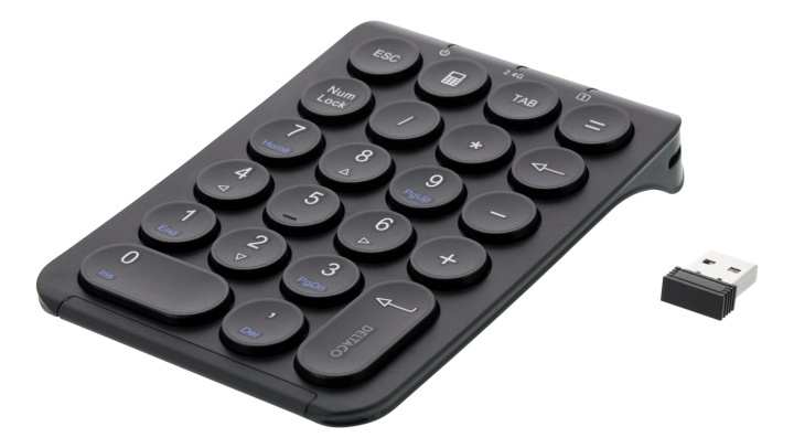 DELTACO TB-125 Trådlöst Numeriskt Tangentbord i gruppen COMPUTERTILBEHØR / Mus og tastatur / Tastatur / Ledningsfri hos TP E-commerce Nordic AB (38-93591)