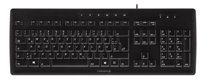 CHERRY STREAM 3.0, spillsäkert, SX-brytare, USB, EU layout, svart i gruppen COMPUTERTILBEHØR / Mus og tastatur / Tastatur / Med ledning hos TP E-commerce Nordic AB (38-93592)