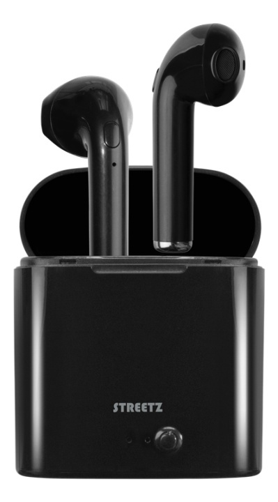 STREETZ True Wireless Grand semi-in-ear, 350 mAh case, black i gruppen HJEMMEELEKTRONIK / Lyd & billede / Hovedtelefoner & Tilbehør / Hovedtelefoner hos TP E-commerce Nordic AB (38-93624)