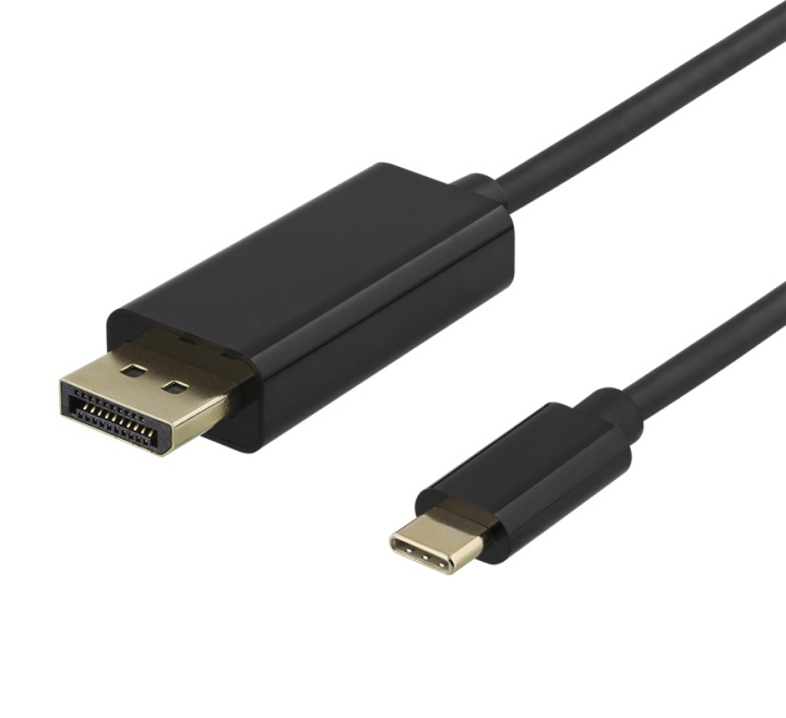 DELTACO USB-C till DisplayPort-kabel, 1m, 4K@60Hz, svart i gruppen COMPUTERTILBEHØR / Kabler og adaptere / USB / USB-C hos TP E-commerce Nordic AB (38-93661)