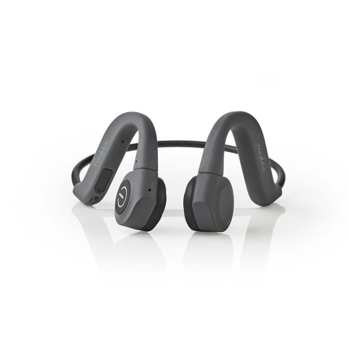 Nedis Bone Conduction hovedtelefoner | Bluetooth® | Maksimal batteritid: 6.5 timer | Indbygget mikrofon | Intern hukommelse: 8 GB | Volumenkontrol | IPX5 | Grå i gruppen HJEMMEELEKTRONIK / Lyd & billede / Hovedtelefoner & Tilbehør / Hovedtelefoner hos TP E-commerce Nordic AB (38-93766)