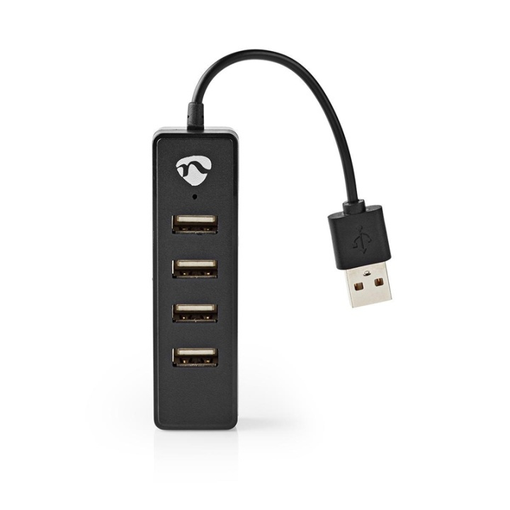 Nedis USB-hub | USB-A Han | 4x USB A Female | 4-Port port(s) | USB 2.0 | USB Drevet i gruppen COMPUTERTILBEHØR / Computer Tilbehør / USB-hubs hos TP E-commerce Nordic AB (38-93810)