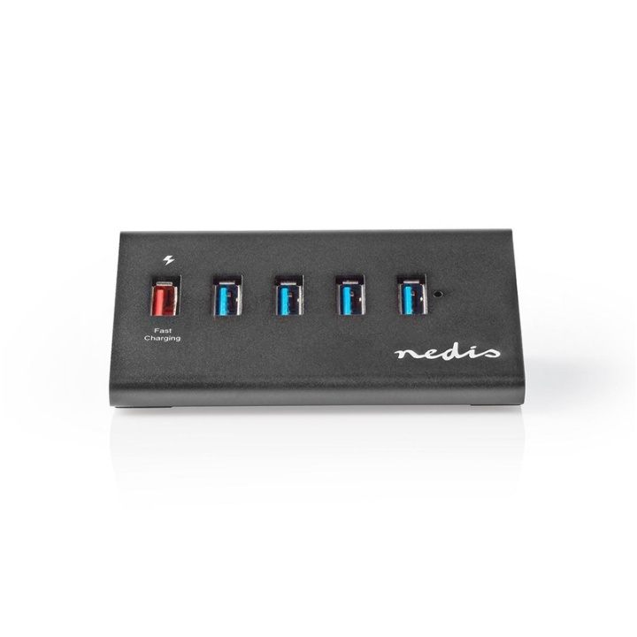 Nedis USB-hub | USB Micro-B Hun | USB-A Hun | 5-Port port(s) | QC3.0 / USB 3.2 Gen 1 | Strømforsyning / USB Drevet | 5 Gbps | 5x USB i gruppen COMPUTERTILBEHØR / Computer Tilbehør / USB-hubs hos TP E-commerce Nordic AB (38-93812)