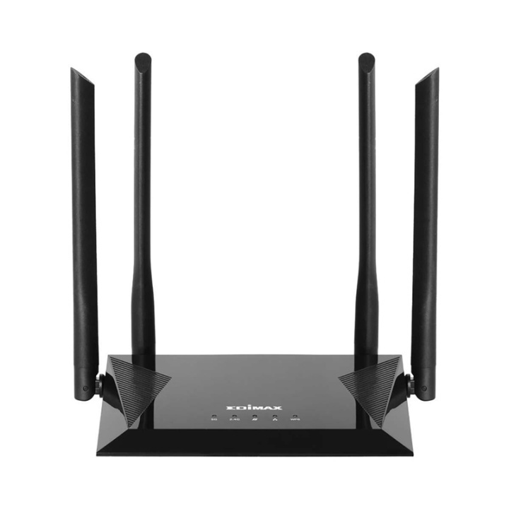 Edimax Trådløs Router AC1200 2.4/5 GHz (Dual Band) 10/100 Mbit Sort i gruppen COMPUTERTILBEHØR / Netværk / Routere hos TP E-commerce Nordic AB (38-93835)