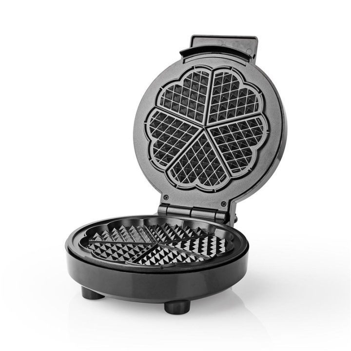 Nedis Vaffeljern | 5 Heart shaped waffles | 19 cm | 1000 W | Automatisk temperaturregulering | Aluminium / Plastik i gruppen HJEM, HUS & HAVE / Husholdningsapparater / Vaffeljern hos TP E-commerce Nordic AB (38-93911)