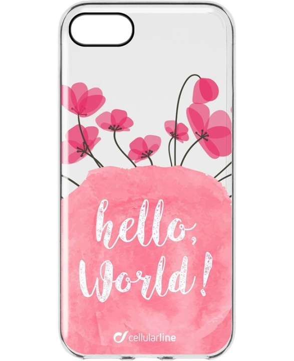 CellularLine Bloom, TPU etui iPhone 7/8/SE (2. generation), gennemsigtig med blomster i gruppen SMARTPHONES & TABLETS / Mobil Beskyttelse / Apple / iPhone 7 / Cover hos TP E-commerce Nordic AB (38-94001)