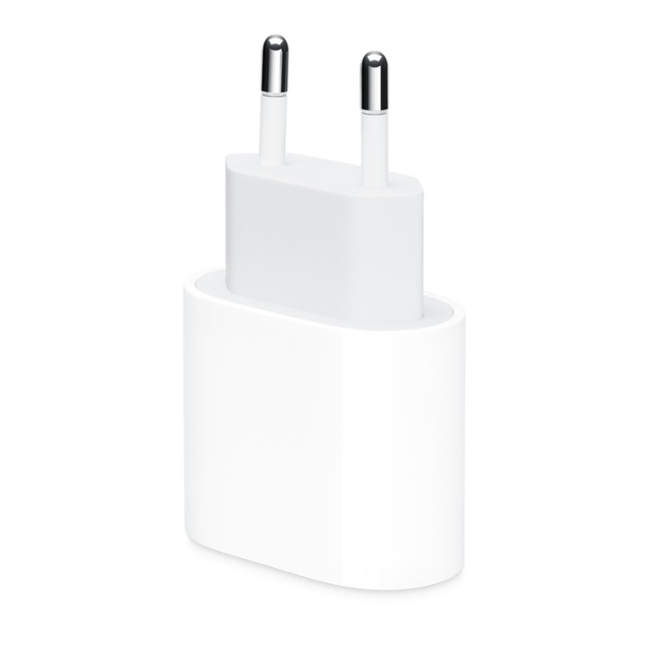 Apple (MHJE3ZM/A) USB-C, Strømadapter, Vægoplader, 20W, Bulk, Hvid i gruppen SMARTPHONES & TABLETS / Opladere og kabler / Vægoplader / Væg oplader Type C hos TP E-commerce Nordic AB (38-94046)