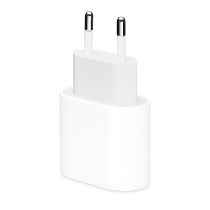 Apple (MHJE3ZM/A) USB-C, Strømadapter, Vægoplader, 20W, Bulk, Hvid i gruppen SMARTPHONES & TABLETS / Opladere og kabler / Vægoplader / Væg oplader Type C hos TP E-commerce Nordic AB (38-94046)