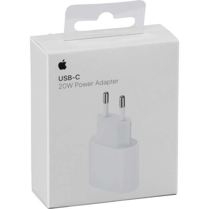 Apple (MHJE3ZM/A) USB-C, Strømadapter, Vægoplader, 20W, Hvid i gruppen SMARTPHONES & TABLETS / Opladere og kabler / Vægoplader / Væg oplader Type C hos TP E-commerce Nordic AB (38-94047)