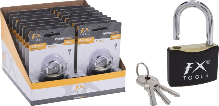 FX Tools, Hængelås med 3x nøgler, 40mm i gruppen SPORT, FRITID & HOBBY / Rejsetilbehør / Andet hos TP E-commerce Nordic AB (38-94094)