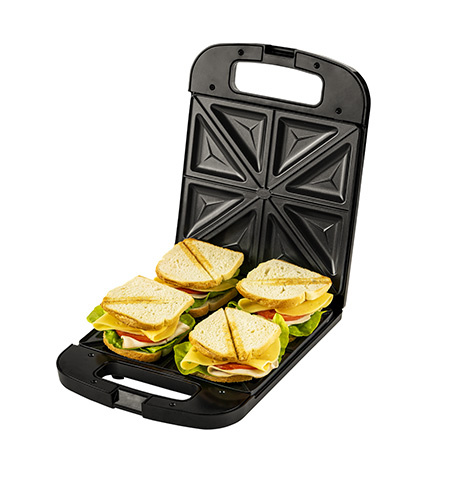 Adler Sandwichgrill til 4 sandwiches i gruppen HJEM, HUS & HAVE / Husholdningsapparater / Brødristere & Sandwich Makers / Bordgrill & Raclette hos TP E-commerce Nordic AB (38-94148)