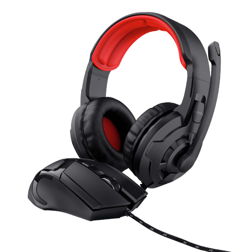Trust GXT 785 RAVIUS 2-i-1-gamingsæt med headset og mus i gruppen COMPUTERTILBEHØR / GAMING / Headset hos TP E-commerce Nordic AB (38-94401)