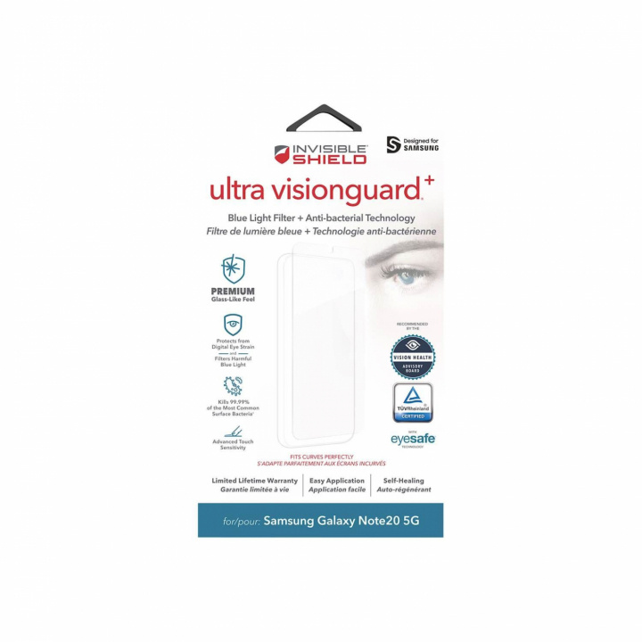 InvisibleShield Ultra Vision Guard skærmbeskytter til Samsung Note 20 i gruppen SMARTPHONES & TABLETS / Mobil Beskyttelse / Samsung hos TP E-commerce Nordic AB (38-94508)