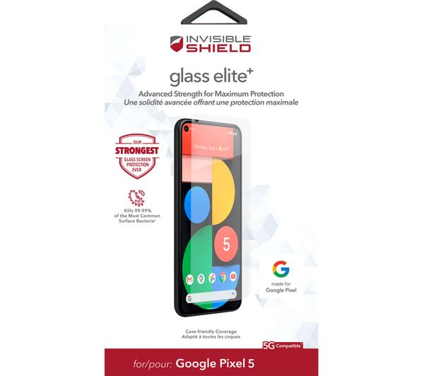 Zagg InvisibleShield Glass Elite+ for Google Pixel 5 i gruppen SMARTPHONES & TABLETS / Mobil Beskyttelse / Google hos TP E-commerce Nordic AB (38-94518)