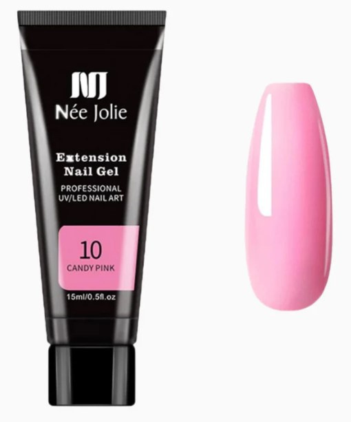 Née Jolie Extension Nail Gel - 10 Candy Pink i gruppen SKØNHED & HELSE / Manicure / pedicure / Neglelak hos TP E-commerce Nordic AB (38-94576)