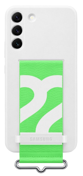 Samsung S22+ Sil Cover w/Strap White i gruppen SMARTPHONES & TABLETS / Mobil Beskyttelse / Samsung hos TP E-commerce Nordic AB (38-94669)