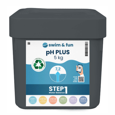Swim & Fun pH-Plus 5 kg i gruppen HJEM, HUS & HAVE / Have og gårdhave / Pool & Tilbehør / Kemi til pools hos TP E-commerce Nordic AB (38-94963)
