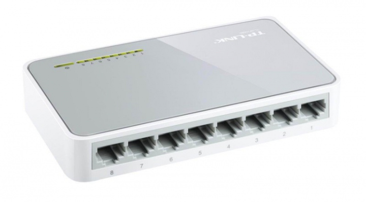 TP-Link TL SF1008D - Switch, 8 x 10/100 - Pre-owned, Klass A i gruppen COMPUTERTILBEHØR / Netværk / Switches hos TP E-commerce Nordic AB (38-94980)