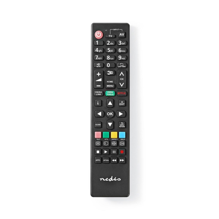 Nedis Erstatnings Fjernbetjening | Egnet til: Panasonic / Sharp | Fast | 1 Enhed | Amazon Prime / Disney + Button / Netflix-knap / Rakuten TV Button / Viera Link-knap / Youtube-knap | Infrarød | Sort i gruppen HJEMMEELEKTRONIK / Lyd & billede / Tv og tilbehør / Fjernbetjeninger hos TP E-commerce Nordic AB (38-95258)