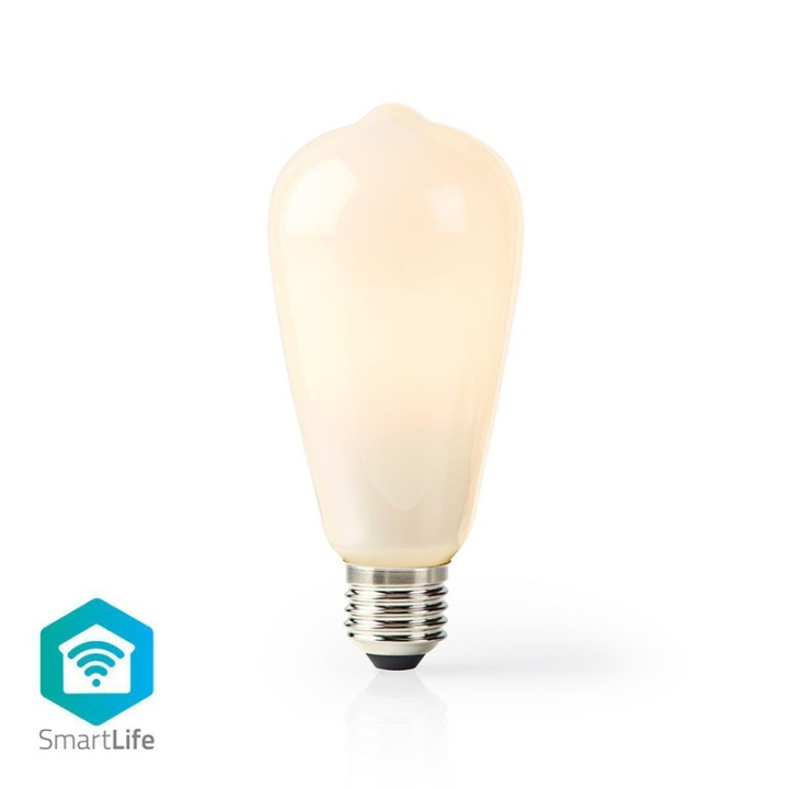 Nedis SmartLife LED Glødepære | Wi-Fi | E27 | 500 lm | 5 W | Varm Hvid | 2700 K | Glas | Android™ / IOS | ST64 | 1 stk i gruppen HJEM, HUS & HAVE / Smart hjem / Smart belysning hos TP E-commerce Nordic AB (38-95299)
