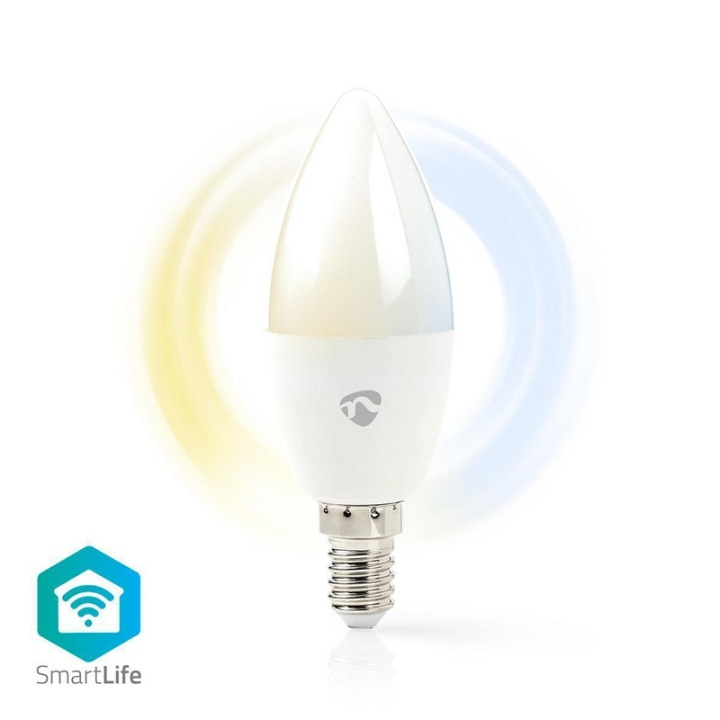 SmartLife LED-Pære | Wi-Fi | E14 | 350 lm | 4.5 W | Cool Hvid / Varm Hvid | 2700 - 6500 K | Energiklasse: G | Android™ / IOS | Stearinlys | 1 stk. i gruppen HJEM, HUS & HAVE / Smart hjem / Smart belysning hos TP E-commerce Nordic AB (38-95321)