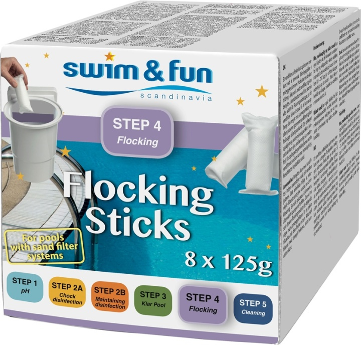 Flocking Sticks 8 x 125 g i gruppen HJEM, HUS & HAVE / Have og gårdhave / Pool & Tilbehør / Kemi til pools hos TP E-commerce Nordic AB (38-95634)