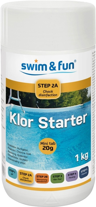 Klor Starter 20 g Tabs 1 kg i gruppen HJEM, HUS & HAVE / Have og gårdhave / Pool & Tilbehør / Kemi til pools hos TP E-commerce Nordic AB (38-95646)