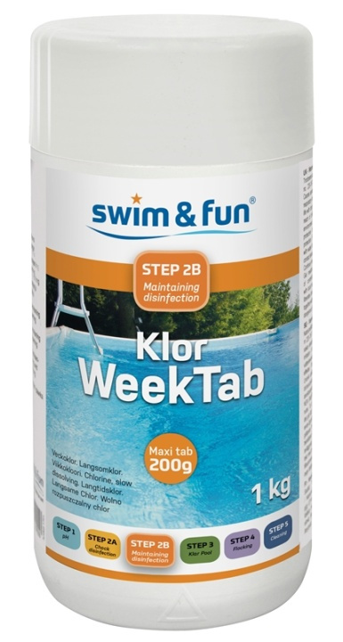 Klor Week Tab 200 g 1kg i gruppen HJEM, HUS & HAVE / Have og gårdhave / Pool & Tilbehør / Kemi til pools hos TP E-commerce Nordic AB (38-95650)