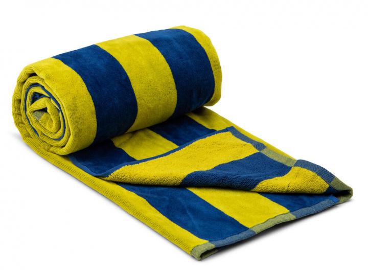 Lord Nelson VICTORY Beach Towel Cabana, Marin/Gul, 80x160 cm i gruppen HJEM, HUS & HAVE / Badværelse / Håndklæder hos TP E-commerce Nordic AB (38-95805)