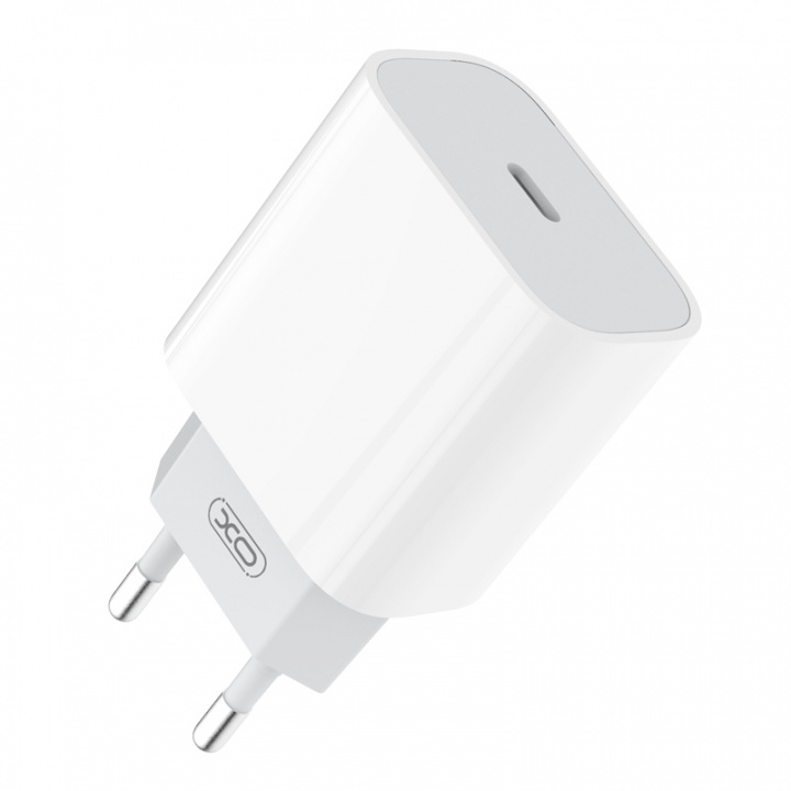 XO Väggladdare, 20W, USB-C, Vit i gruppen SMARTPHONES & TABLETS / Opladere og kabler / Vægoplader / Væg oplader Type C hos TP E-commerce Nordic AB (38-95924)
