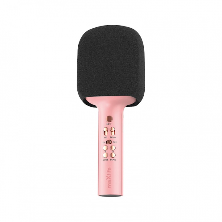 Maxlife MXBM-600 - Trådløs karaokemikrofon med indbygget højttaler, pink i gruppen HJEMMEELEKTRONIK / Lyd & billede / Håndholdte mikrofoner hos TP E-commerce Nordic AB (38-95929)