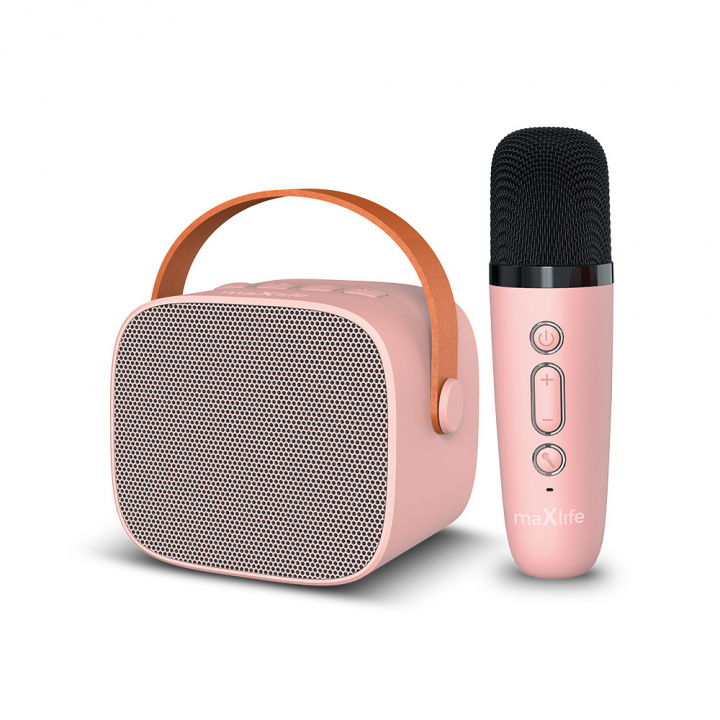Maxlife MXKS-100 karaoke-sæt med Bluetooth, pink i gruppen HJEMMEELEKTRONIK / Lyd & billede / Håndholdte mikrofoner hos TP E-commerce Nordic AB (38-95931)