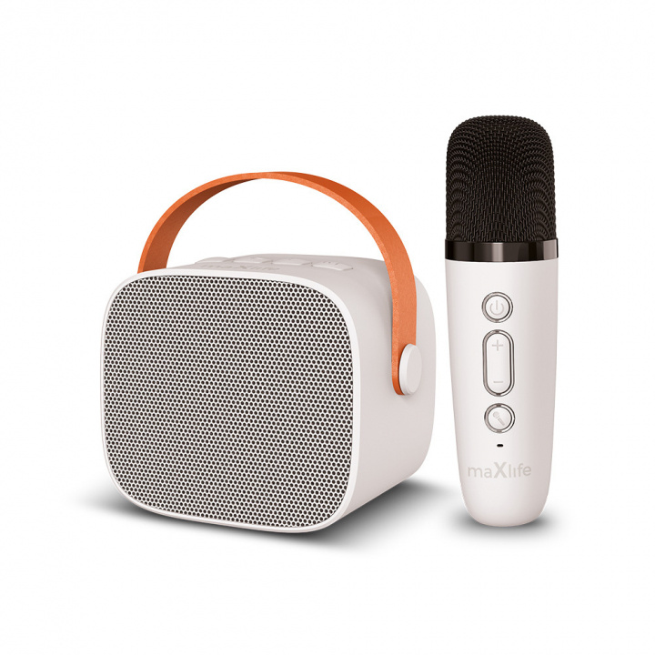Maxlife MXKS-100 Karaoke-sæt med Bluetooth, hvid i gruppen HJEMMEELEKTRONIK / Lyd & billede / Håndholdte mikrofoner hos TP E-commerce Nordic AB (38-95932)