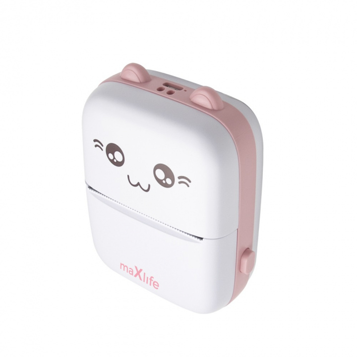 Maxlife MXTP-100 Thermal Printer - bærbar miniprinter med Bluetooth, pink i gruppen SPORT, FRITID & HOBBY / Sjove gadgets / Smarte løsninger hos TP E-commerce Nordic AB (38-95935)