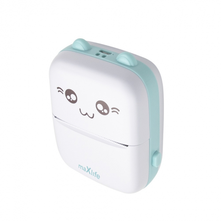 Maxlife MXTP-100 Thermal Printer - bærbar miniprinter med Bluetooth, blå i gruppen SPORT, FRITID & HOBBY / Sjove gadgets / Smarte løsninger hos TP E-commerce Nordic AB (38-95936)