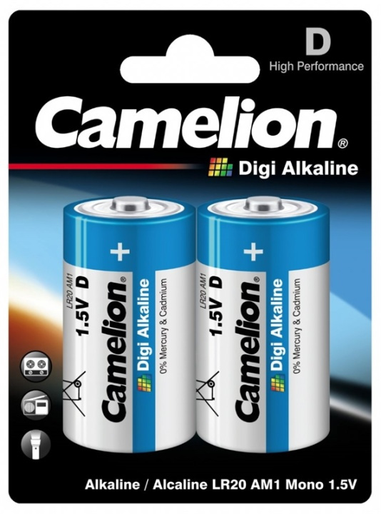 Camelion Digi Alkaline D (R20) 2-pack i gruppen HJEMMEELEKTRONIK / Batterier og opladere / Batterier / Andet hos TP E-commerce Nordic AB (38-96030)
