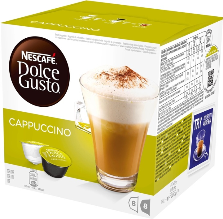 Dolce Gusto Capuccino-kapslar 16st i gruppen HJEM, HUS & HAVE / Husholdningsapparater / Kaffe og espresso / Kaffekapslar hos TP E-commerce Nordic AB (38-96410)